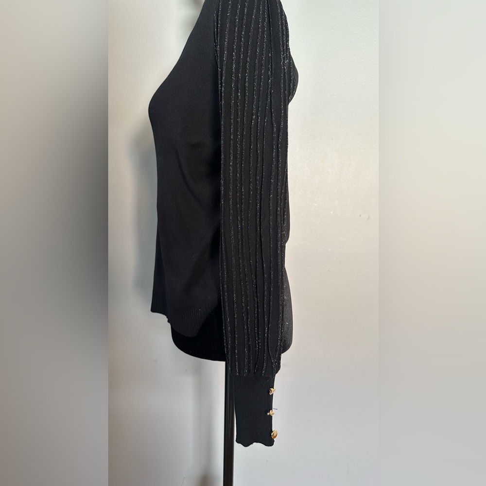 Nanette Lepore Black Knit Top‎ - Picture 3 of 9